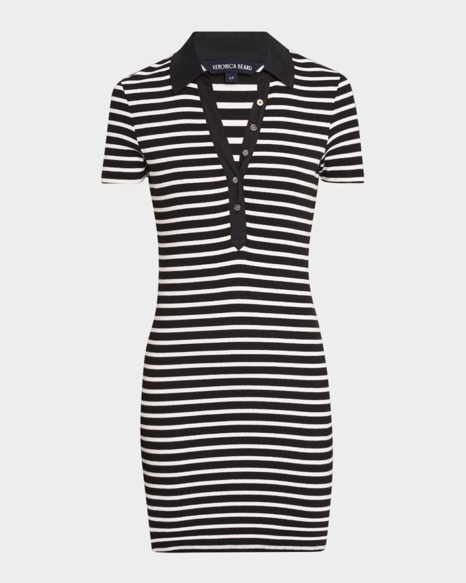 Bailey Stripe Short-Sleeve Polo Dress
